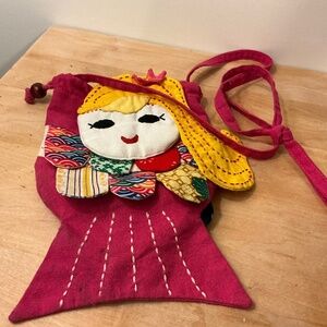 Lily Fabric Mermaid Drawstring Purse